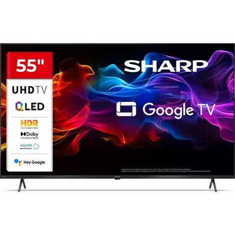 55" SHARP 55HP5265E černá / 3840 x 2160 / QLED / HDMI / USB / Wi-Fi / DVB-T&T2&C&S&S2 / repro 24W