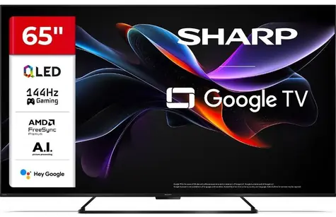 65" SHARP 65HR7265E černá / 3840 x 2160 / QLED / HDMI / USB / Wi-Fi / DVB-T&T2&C&S&S2 / repro 24W