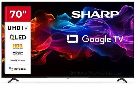 70" SHARP 70HP5265E černá / 3840 x 2160 / QLED / HDMI / USB / Wi-Fi / DVB-T&T2&C&S&S2 / repro 24W