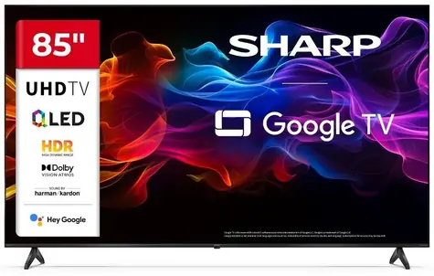 85" SHARP 85HP5265E černá / 3840 x 2160 / QLED / HDMI / USB / Wi-Fi / DVB-T&T2&C&S&S2 / repro 24W