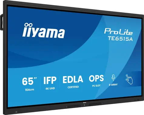 65" IIYAMA ProLite TE6515A-B2AG / 3840x2160 / VA / 16:9 / 6.5ms / 5000:1 / 550cd-m2 / HDMI / DP / USB-C