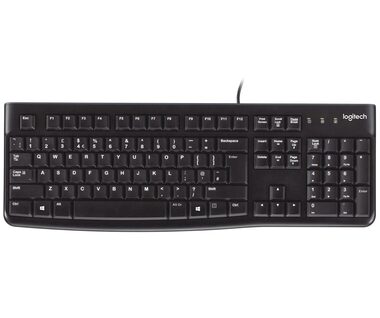 Logitech klávesnice K120 UK / OEM / USB / Drátová / Černá