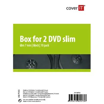 COVER IT 2 DVD 7mm slim černý 10ks