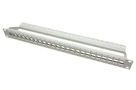 ROLINE Patch panel pro keystone 19" šedá / kat. 5 / 6 / 6a UTP / 24 portů / neosazený 
