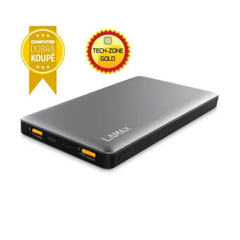 LAMAX 10 000 mAh Quick Charge / Power Bank / 2x USB / USB-C 