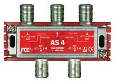 FTE rozbočovač AS 4, rozsah 5-2400 MHz, F-konektor