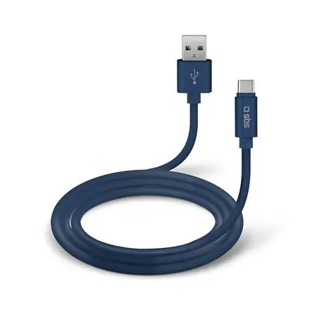 SBS Polo USB-C silikonový kabel modrá / doprodej