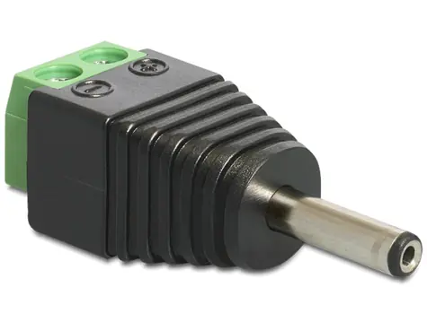 DeLock adaptér DC 1.3 x 3.5 mm samec > svorkovnice 2 piny