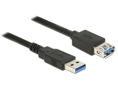 DeLock Prodlužovací kabel USB 3.0 Typ-A samec > USB 3.0 Typ-A samice 1 m černá