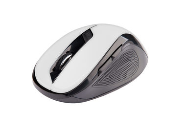 C-TECH WLM-02 černo-bílá / Bezdrátová myš / 1600DPI / 6 tlačítek / USB nano receiver