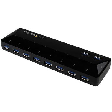 StarTech USB 3.0 HUB 10 portů / 2 nabíjecí a synchronizační porty 1.5A