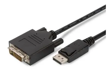 MicroConnect DisplayPort 1.2 - DVI-D Kabel M-M  / 2m / 6mm / Dual-Link / 1920 x 1080 / černá