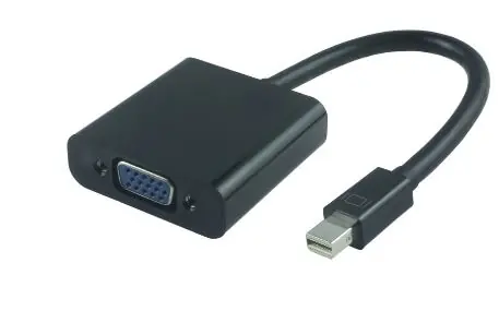 MicroConnect Adaptér Mini DP - VGA M-F / 15cm / Aktivní / černá