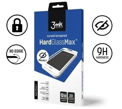 3mk HardGlass MAX Privacy Tvrzené sklo pro Apple iPhone 8 černá