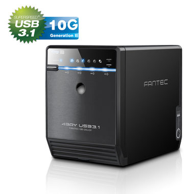 Fantec QB-35U31 černá / externí skříň pro 4x 3.5" SATA HDD / USB 3.1