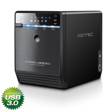 Fantec QB-35US3R černá / externí skříň pro 4x 3.5" SATA HDD / RAID / USB 3.0 & eSATA