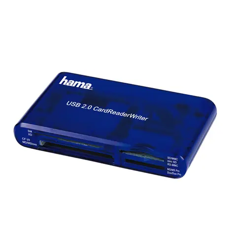 Hama čtečka paměťových karet "35 v 1" modrá / USB 2.0