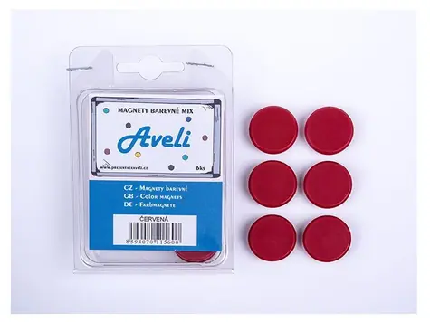 AVELI Set magnetů červená