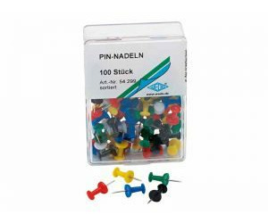 AVELI Špendlíky na tabule a nástěnky 100 ks