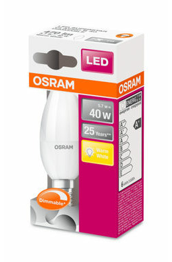 OSRAM LED SUPERSTAR ClasB 5.7W E14 / 470lm / 2700K / 25000h  / DIM / Plast matný 