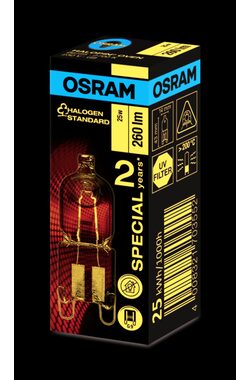 OSRAM žárovka do trouby 25W G9 / 260lm / 2700K / 2000h / DIM / G / Sklo čiré 