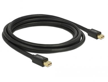 Delock mini Displayport kabel samec > samec 2 m černá