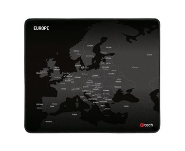 C-TECH MP-01E (Europe) Podložka pod myš černá / 320 x 270 x 4 mm / obšité okraje