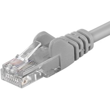 PremiumCord UTP CAT6 0.1m / Patch kabel / RJ45-RJ45 / šedá