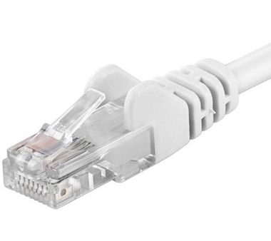 PremiumCord UTP CAT6 0.5m / Patch kabel / RJ45-RJ45 / bílá