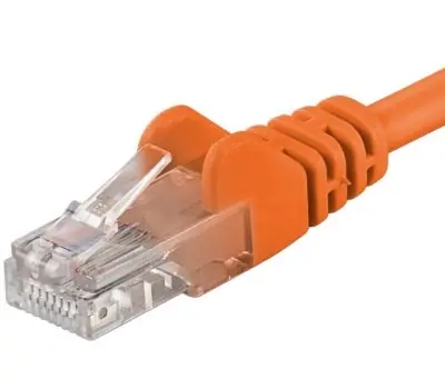 PremiumCord UTP CAT5E 0.25m oranžová / Patch kabel / RJ45-RJ45