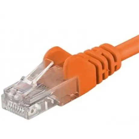 PremiumCord UTP CAT6 0.25m / Patch kabel / RJ45-RJ45 / oranžová