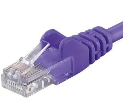 PremiumCord UTP CAT6 0.25m / Patch kabel / RJ45-RJ45 / fialová