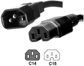 MicroConnect Jumper Cable C14 - C15 2m / prodlužovací kabel / 2m