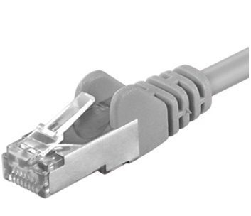 PremiumCord SFTP CAT6A 1.5m šedá / Patch kabel / RJ45-RJ45