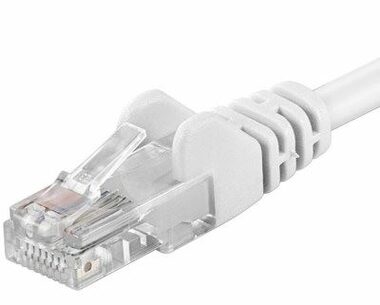 PremiumCord SFTP CAT6A 0.5m bílá / Patch kabel / RJ45-RJ45