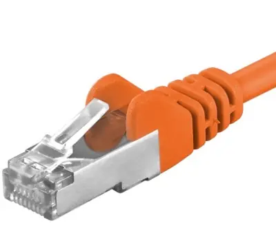 PremiumCord SFTP CAT6A 1.5m oranžová / Patch kabel / RJ45-RJ45