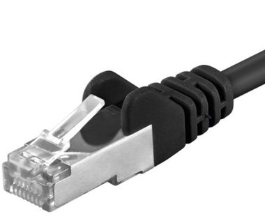 PremiumCord SFTP CAT6A 1m černá / Patch kabel / RJ45-RJ45