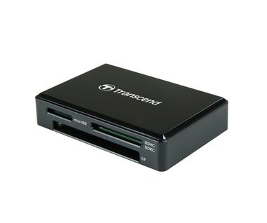 Transcend USB-C čtečka paměťových karet černá / USB 3.1 Gen.1 / SDHC & SDXC (UHS-I) / microSDHC & microSDXC (UHS-I)