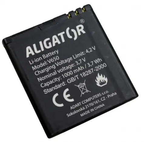ALIGATOR originální baterie pro V650 / Li-Ion 1000 mAh