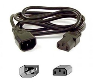 OEM Value síťový prodlužovací kabel černá 220V 1m