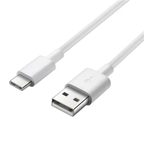 PremiumCord propojovací USB 2.0 kabel s konektory USB-C - USB-A bílý 10cm