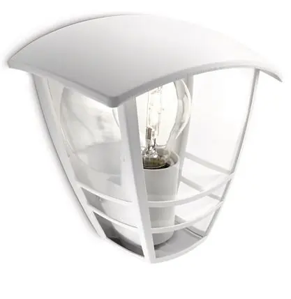 Philips Creek 60W nástěnné bílá / venkovní nástěnné svítidlo / bez zdroje / E27 / IP44