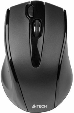 A4tech G9-500F-1 Černá / Bezdrátová optická myš / 2000 DPI / 2.4Ghz / V-Track / 4 tlačítka / Pravoruká / Nano USB / 10 m
