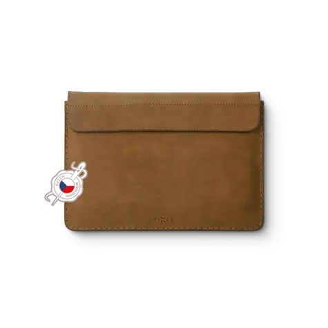 FIXED Oxford kožené pouzdro pro Apple iPad 9.7" hnědá / Pravá kůže 