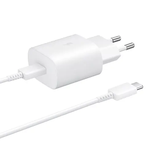 SAMSUNG Napájecí adaptér s rychlonabíjením (25W) bílá / 1m kabel / USB-C / 3A / bulk