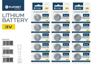 PLATINET PMBCR2025 / knoflíková baterie CR2025 / 3 V / 5ks / blistr