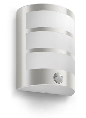 Philips Python IR 6W nerez / LED venkovní nástěnné svítidlo s pohybovým čidlem / 600lm / 2700K / IP44 / vč. zdroje