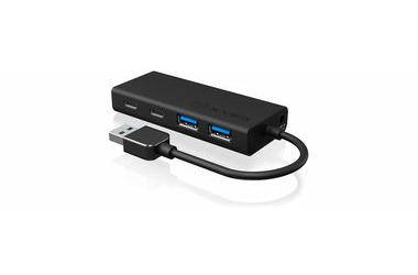 IcyBox IB-HUB1426-U3 USB Hub černá / 2x USB 3.0 / 2x USB-C / s připojením USB 3.0 AM
