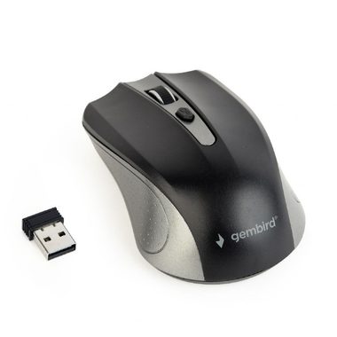 Gembird MUSW-4B-04-GB černo-šedivá / bezdrátová optická myš / 1600 DPI / USB