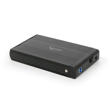 Gembird externí USB 3.0 case pro 3.5" / SATA / černý hliník